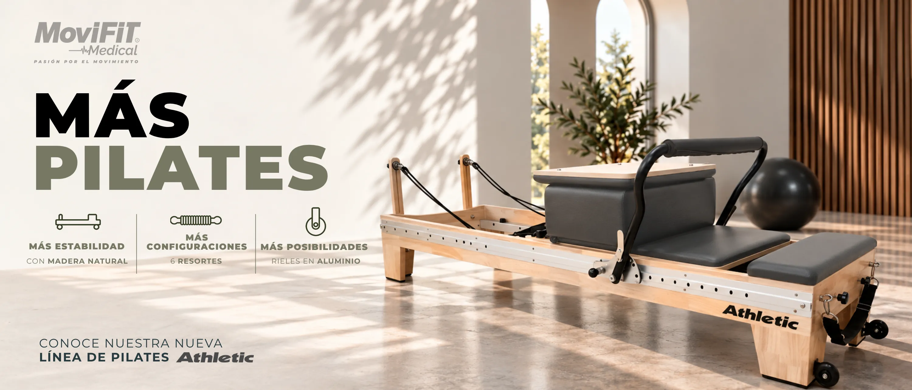 Más Pilates: conoce la nueva línea de reformers de pilates Athletic de Movifit